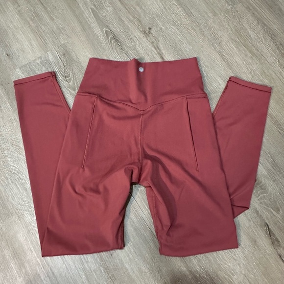 Calia Rust Red Strechy Leggings with Pockets Size M 😻 - Picture 3 of 5